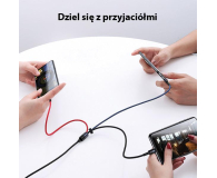 USAMS Kabel pleciony 3w1 0,35m 2A (lightning/microUSB/USB-C) - 1569027 - zdjęcie 7
